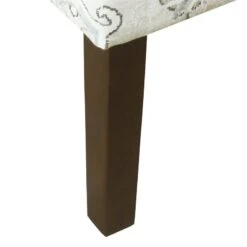 HomePop Traditional Fabric Swoop Arm Accent Chair In Antiqued Blue -Chair Promotion Store 2439052 5 L