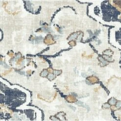 HomePop Traditional Fabric Swoop Arm Accent Chair In Antiqued Blue -Chair Promotion Store 2439052 7 L