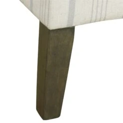 HomePop Emerson Wood & Fabric Stripe Pattern Wingback Accent Chair In White/Blue -Chair Promotion Store 2439084 6 L