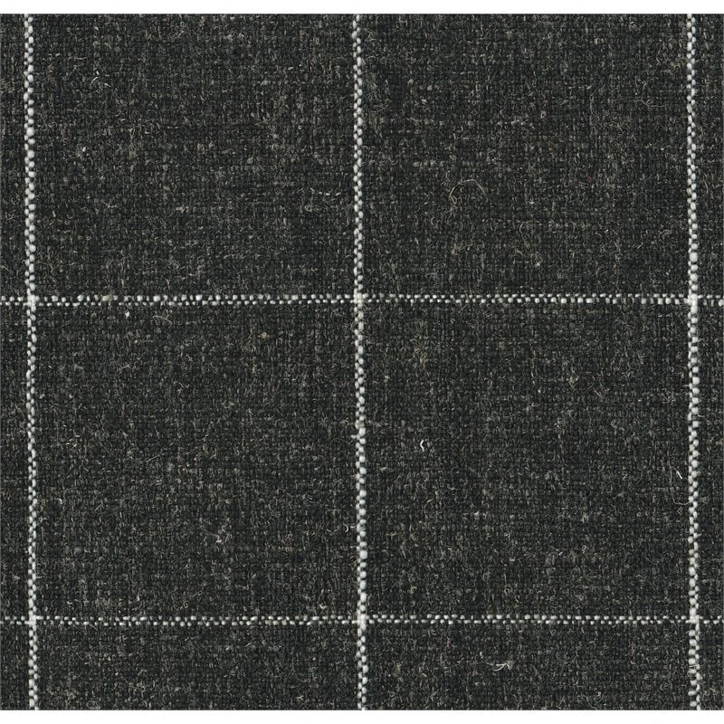 HomePop Wood And Fabric Windowpane Pattern Swoop Arm Accent Chair In Black 18 HomePop Wood And Fabric Windowpane Pattern Swoop Arm Accent Chair In Black - Image 18