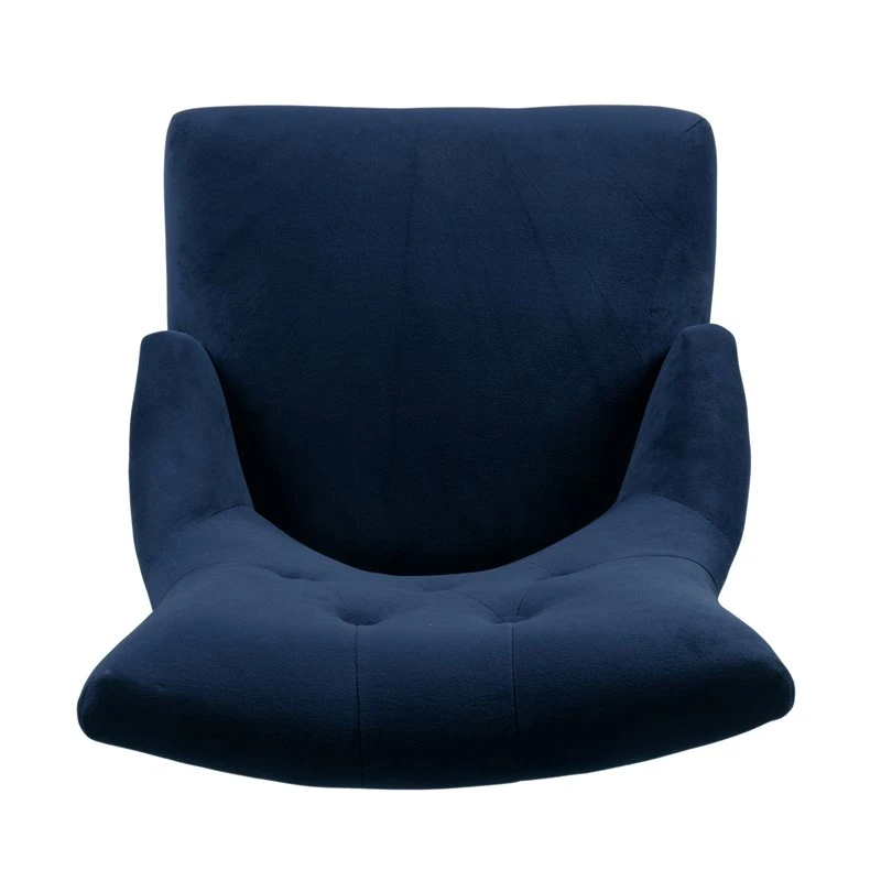 HomePop Traditional Velvet Tufted English Arm Accent Chair In Blue 10 HomePop Traditional Velvet Tufted English Arm Accent Chair In Blue - Image 10
