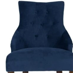 HomePop Traditional Velvet Tufted English Arm Accent Chair In Blue 24 HomePop Traditional Velvet Tufted English Arm Accent Chair In Blue -Chair Promotion Store 2439145 8 L