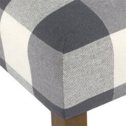 HomePop 38.5" Fabric Plaid Pattern Parsons Dining Chairs In Black (Set Of 2) 39 HomePop 38.5" Fabric Plaid Pattern Parsons Dining Chairs In Black (Set Of 2) -Chair Promotion Store 2439267 7 L