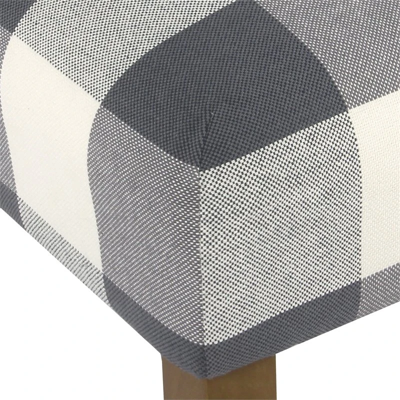 HomePop 38.5" Fabric Plaid Pattern Parsons Dining Chairs In Black (Set Of 2) 20 HomePop 38.5" Fabric Plaid Pattern Parsons Dining Chairs In Black (Set Of 2) - Image 20