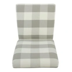 HomePop 38.5" Fabric Plaid Pattern Parsons Dining Chairs In Black (Set Of 2) 26 HomePop 38.5" Fabric Plaid Pattern Parsons Dining Chairs In Black (Set Of 2) -Chair Promotion Store 2439268 5 L