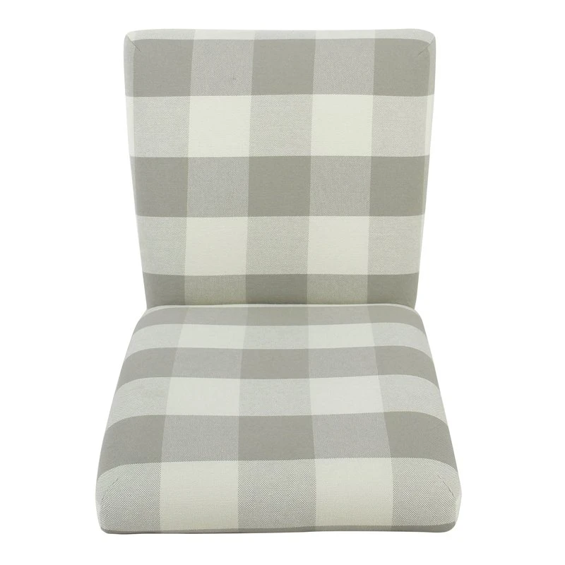 HomePop 38.5" Fabric Plaid Pattern Parsons Dining Chairs In Black (Set Of 2) 7 HomePop 38.5" Fabric Plaid Pattern Parsons Dining Chairs In Black (Set Of 2) - Image 7