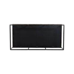 HomePop Draper Modern Faux Leather Large Ottoman With Button Tufting In Brown -Chair Promotion Store 2439301 6 L