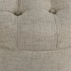 HomePop Round Traditional Wood And Fabric Large Storage Ottoman In Navy Blue -Chair Promotion Store 2439328 5 L