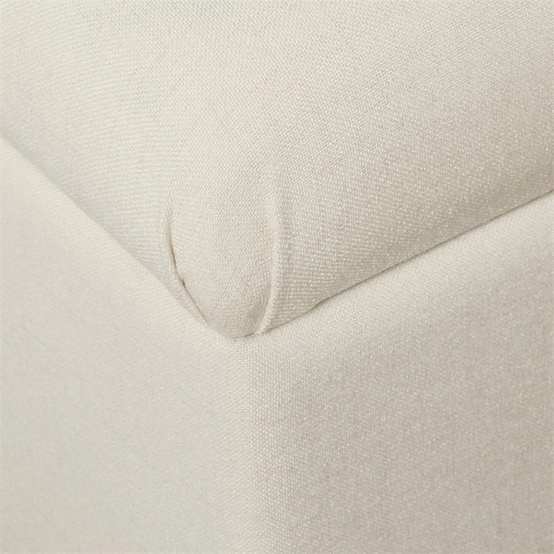 HomePop Ainsley Traditional Fabric Button Tufted Storage Bench In Light Blue 7 HomePop Ainsley Traditional Fabric Button Tufted Storage Bench In Light Blue - Image 7