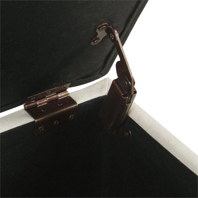 HomePop Ainsley Traditional Fabric Button Tufted Storage Bench In Light Blue 8 HomePop Ainsley Traditional Fabric Button Tufted Storage Bench In Light Blue - Image 8