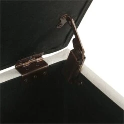 HomePop Ainsley Traditional Fabric Button Tufted Storage Bench In Cream Finish -Chair Promotion Store 2439359 7 L