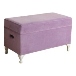 HomePop Traditional Fabric Diva Decorative Storage Bench In Gray