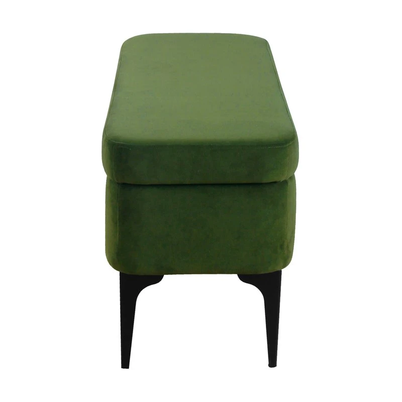 HomePop 17.5" Large Modern Sustainable Woven Fabric Storage Bench In Gray 18 HomePop 17.5" Large Modern Sustainable Woven Fabric Storage Bench In Gray - Image 18