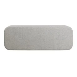 HomePop 17.5" Large Modern Sustainable Woven Fabric Storage Bench In Gray 26 HomePop 17.5" Large Modern Sustainable Woven Fabric Storage Bench In Gray -Chair Promotion Store 2573864 4 L