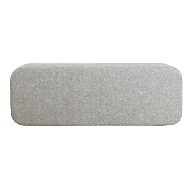 HomePop 17.5" Large Modern Sustainable Woven Fabric Storage Bench In Gray 7 HomePop 17.5" Large Modern Sustainable Woven Fabric Storage Bench In Gray - Image 7