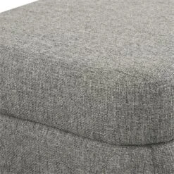 HomePop 17.5" Large Modern Sustainable Woven Fabric Storage Bench In Gray 28 HomePop 17.5" Large Modern Sustainable Woven Fabric Storage Bench In Gray -Chair Promotion Store 2573864 6 L