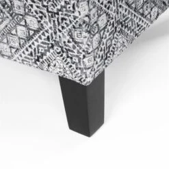 HomePop Square Transitional Velvet & Wood Storage Ottoman In Multi-Color -Chair Promotion Store 2675943 7 L