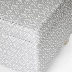 HomePop Square Transitional Fabric Storage Ottoman In Light Gray -Chair Promotion Store 2675945 5 L