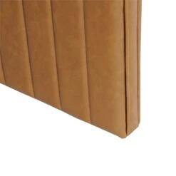 HomePop 16.5" Modern Faux Leather Decorative Ottoman In Carmel Brown 15 HomePop 16.5" Modern Faux Leather Decorative Ottoman In Carmel Brown -Chair Promotion Store 2675957 6 L