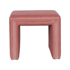 HomePop 16.5" Modern Velvet Decorative Ottoman In Blush Pink 11 HomePop 16.5" Modern Velvet Decorative Ottoman In Blush Pink -Chair Promotion Store 2675958 11 L