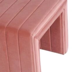 HomePop 16.5" Modern Velvet Decorative Ottoman In Blush Pink 14 HomePop 16.5" Modern Velvet Decorative Ottoman In Blush Pink -Chair Promotion Store 2675958 14 L