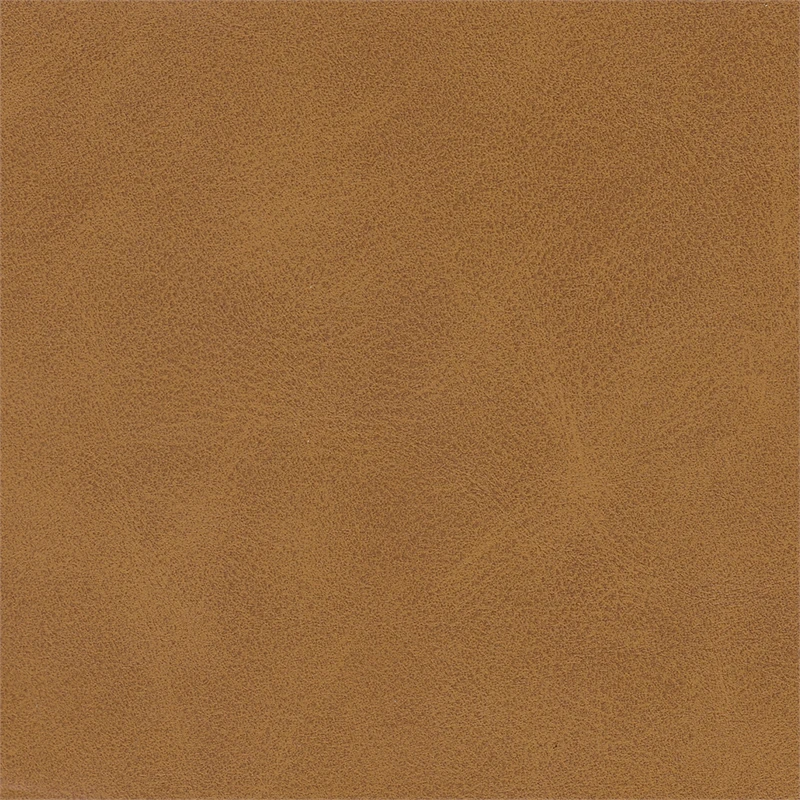 HomePop Modern Faux Leather Decorative Ottoman In Carmel Brown 8 HomePop Modern Faux Leather Decorative Ottoman In Carmel Brown - Image 8