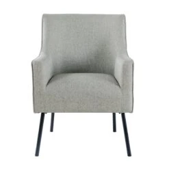 HomePop 20.9" Seat Height Modern Fabric Accent Chair In Gray -Chair Promotion Store 2675965 2 L
