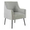 HomePop 20.9" Seat Height Modern Fabric Accent Chair In Gray