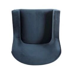 HomePop 20.9" Seat Height Modern Velvet Accent Chair In Navy Blue -Chair Promotion Store 2675966 4 L