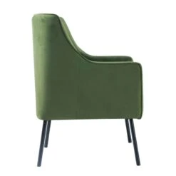 HomePop 20.9" Seat Height Modern Velvet Accent Chair In Green -Chair Promotion Store 2675967 3 L