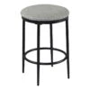 HomePop 24.5" Modern Metal & Fabric Upholstered Counter Stool In Gray