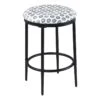 HomePop 24.5" Modern Metal & Fabric Upholstered Counter Stool In Multi-Color