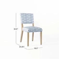 HomePop 20.5" Traditional Fabric Dining Chair In Multi-Color (Set Of 2) -Chair Promotion Store 2675977 11 L