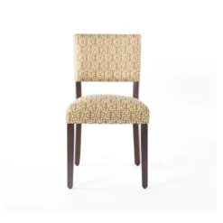 HomePop 20.5" Traditional Fabric Dining Chair In Golden Yellow (Set Of 2) -Chair Promotion Store 2675980 3 L