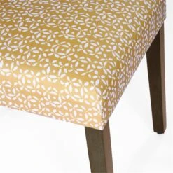 HomePop 20.5" Traditional Fabric Dining Chair In Golden Yellow (Set Of 2) -Chair Promotion Store 2675980 6 L