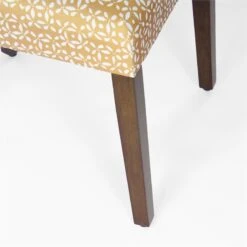 HomePop 20.5" Traditional Fabric Dining Chair In Golden Yellow (Set Of 2) -Chair Promotion Store 2675980 7 L