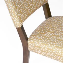 HomePop 20.5" Traditional Fabric Dining Chair In Golden Yellow (Set Of 2) -Chair Promotion Store 2675980 8 L