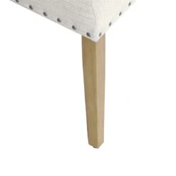 HomePop 20.5" Traditional Fabric Dining Chair In Cream (Set Of 2) -Chair Promotion Store 2675981 7 L