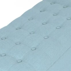 HomePop 18.5" Modern Fabric & Wood Tufted Storage Bench In French Blue -Chair Promotion Store 2675986 8 L