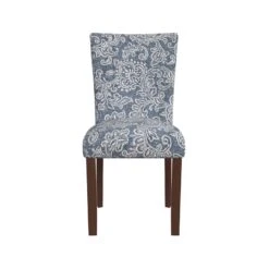 HomePop 21" Fabric Dining Chair In Blue Denim Jacobean Print (Set Of 2) -Chair Promotion Store 2762578 3 L