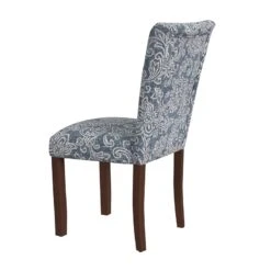 HomePop 21" Fabric Dining Chair In Blue Denim Jacobean Print (Set Of 2) -Chair Promotion Store 2762578 5 L