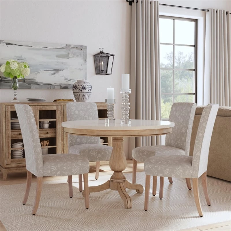 HomePop 20" Fabric Dining Chair In Gray Floral With Animal Motifs (Set Of 2) 11 HomePop 20" Fabric Dining Chair In Gray Floral With Animal Motifs (Set Of 2) - Image 11