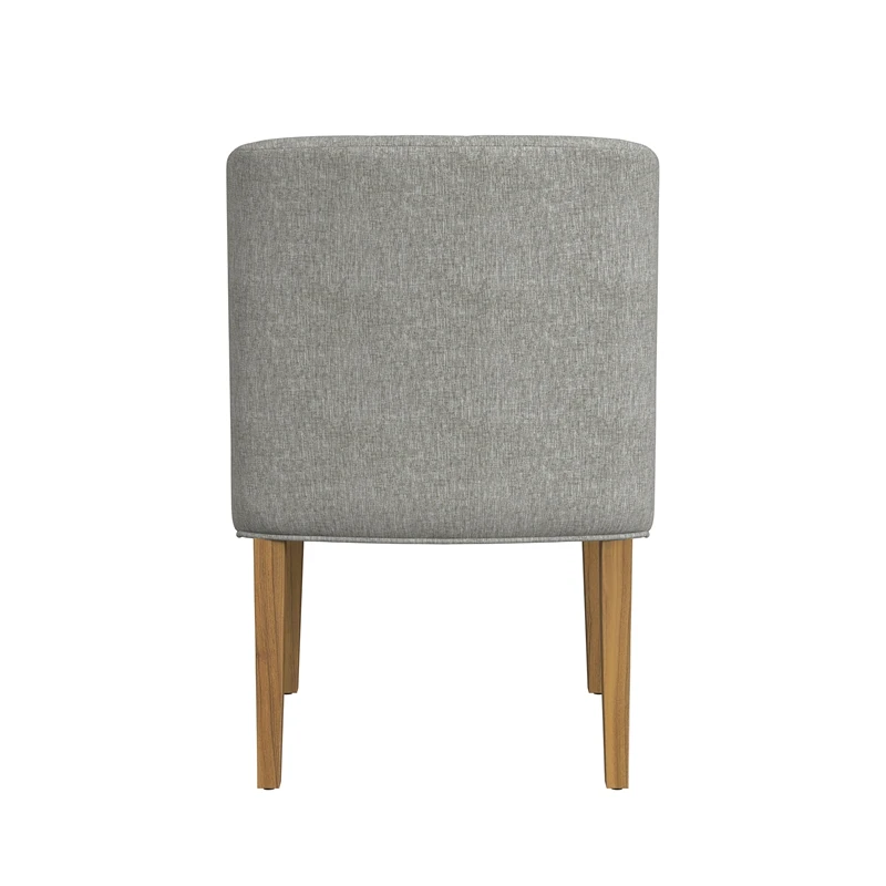 HomePop 20" Transitional Fabric Upholstered Dining Chair In Gray/Honey Oak 9 HomePop 20" Transitional Fabric Upholstered Dining Chair In Gray/Honey Oak - Image 9