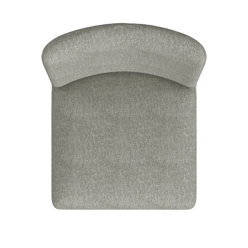 HomePop 20" Transitional Fabric Upholstered Dining Chair In Gray/Honey Oak 8 HomePop 20" Transitional Fabric Upholstered Dining Chair In Gray/Honey Oak - Image 8