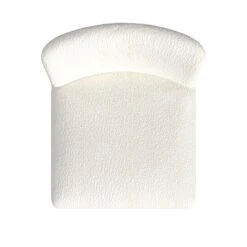 HomePop 20" Transitional Fabric Upholstered Dining Chair In Cream/Honey Oak -Chair Promotion Store 2762585 5 L