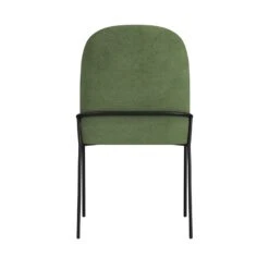 HomePop 20" Modern Velvet Fabric & Metal Dining Chair In Loden Green/Black -Chair Promotion Store 2762587 4 L