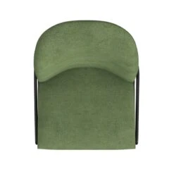 HomePop 20" Modern Velvet Fabric & Metal Dining Chair In Loden Green/Black -Chair Promotion Store 2762587 5 L