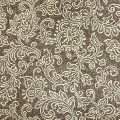 HomePop Classic Fabric Swoop Arm Chair In Brown Jacobean Print -Chair Promotion Store 2762602 6 L