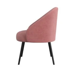 HomePop Modern Velvet & Metal Accent Chair In Blush Pink And Black -Chair Promotion Store 2762605 3 L