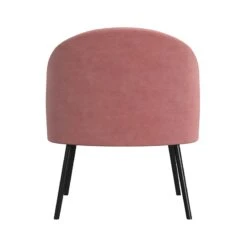 HomePop Modern Velvet & Metal Accent Chair In Blush Pink And Black -Chair Promotion Store 2762605 4 L